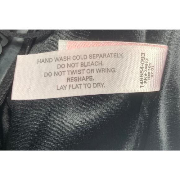 Vintage Y2K Victoria's Secret Sz L Black Sequin Tube Top Bandeau Strapless Disco - Picture 5 of 6